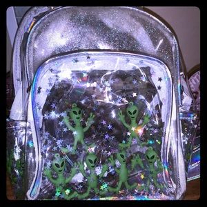 Dollskill alien holographic backpack